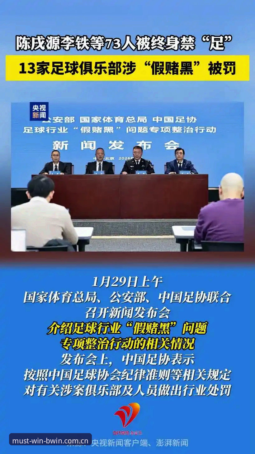 中国足协公布第三批禁足名单：65人受罚，17人终身禁赛引发行业震动